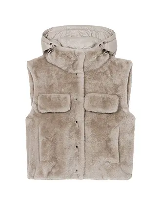 LUISA CERANO | Gilet in Felloptik | beige